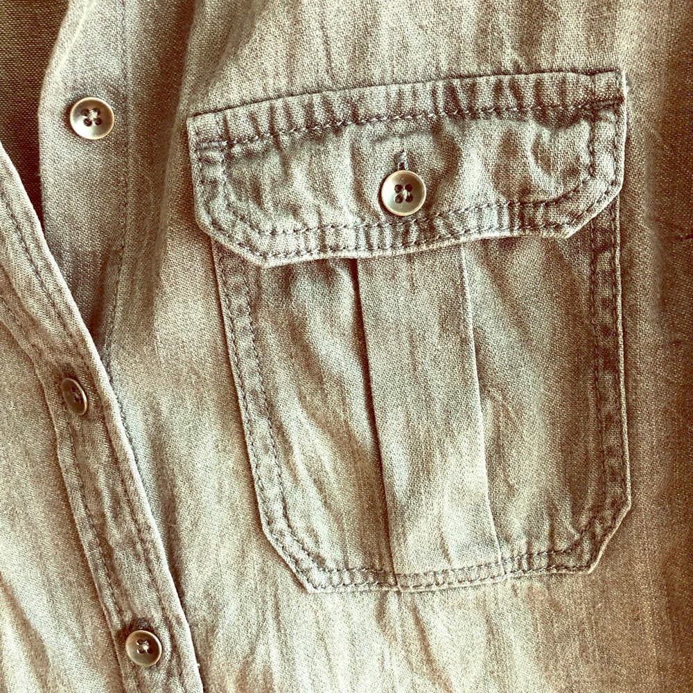 Jean gray button down shirt